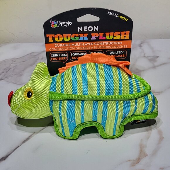 Spunky Pup "The Lizard" Neon Tough Plush Dog Toy Small- NWT - Picture 3 of 4